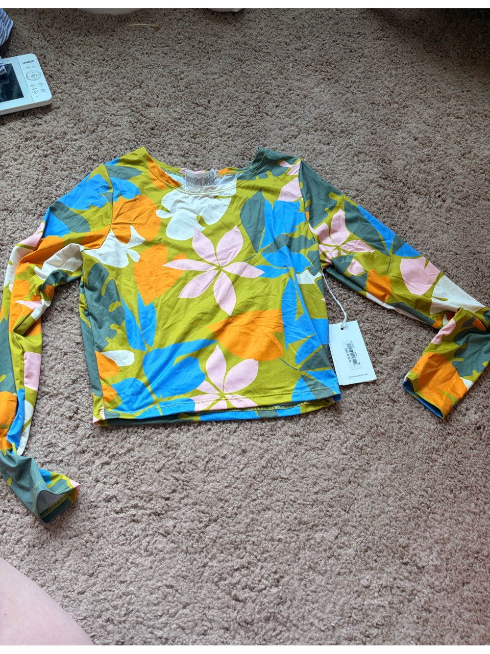 Vitamin A Women’s Rash Guard - Green Multi Floral